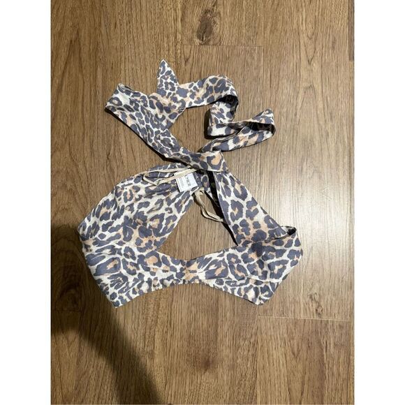 Rumer the label Womens Linen Lou Lou Halter Top In Cheetah Print Size XS NWOT - Picture 4 of 5